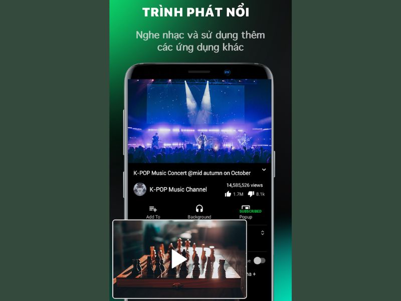 Trình phát nhạc & video nền Trong Phiên Bản Pure Tuber