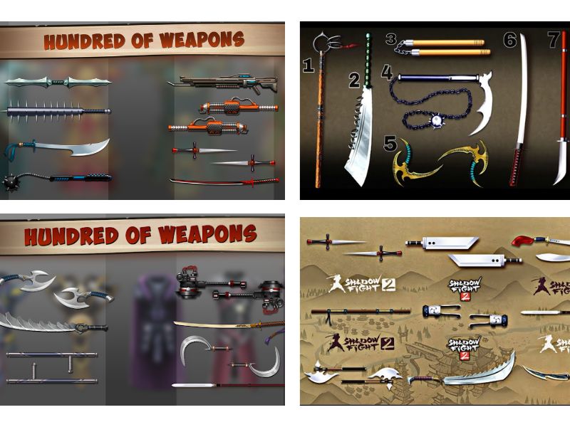 Vũ Khí Đa Dạng trong Shadow Fight 2