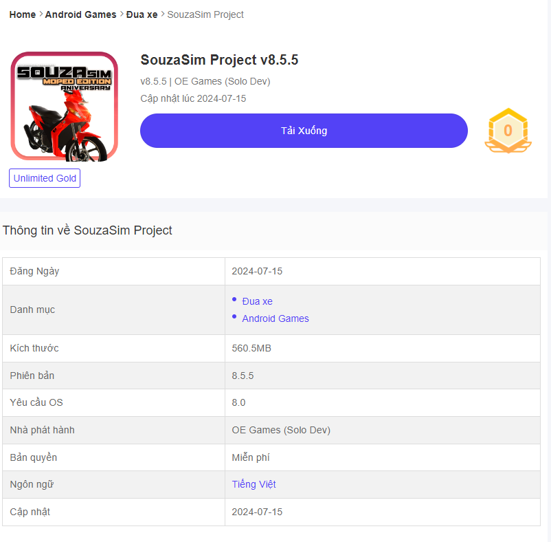 T&igrave;m kiếm Souzasim Project Mod tr&ecirc;n Modradar