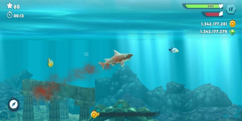 Tải Hack Hungry Shark Evolution Mod Apk (Vô Hạn Tiền, Bất Tử, Menu) v12.8.0