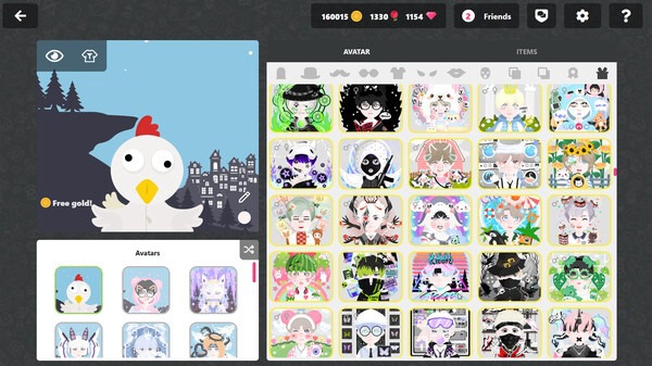 Diverse characters with various functions