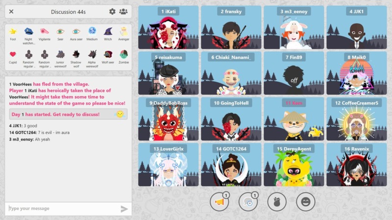 Team coordination in Hack Wolvesville - Werewolf