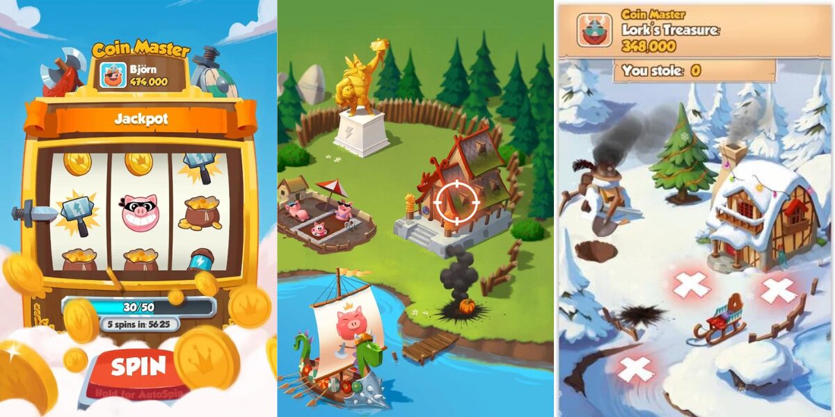 Người chơi khám phá và lựa chọn hơn 300 thị trấn khác nhau trong Coin Master Mod