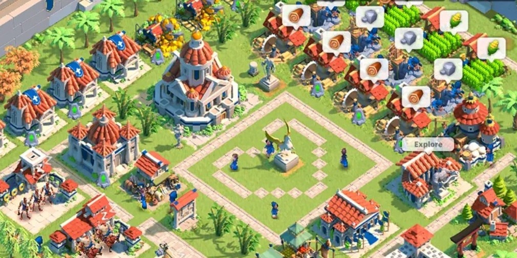 Hack Rise of Kingdoms Apk người chơi sẽ x&acirc;y dựng trang trại v&agrave; ph&aacute;t triển c&aacute;c c&ocirc;ng tr&igrave;nh