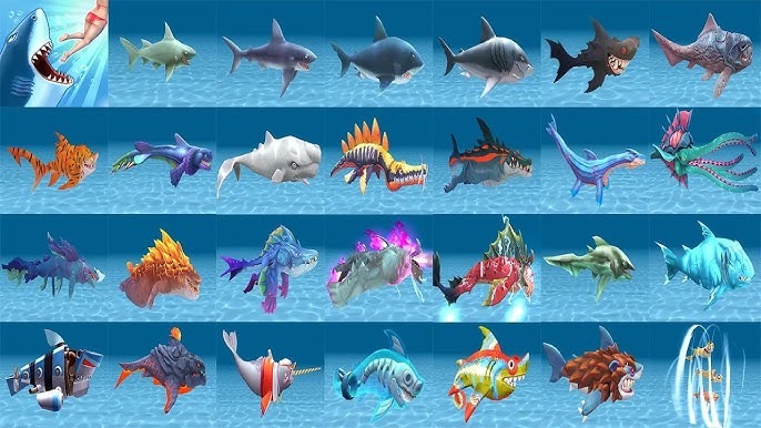 Hungry Shark Evolution người chơi sẽ được kh&aacute;m ph&aacute; thế giới đầy c&aacute; mập đa dạng
