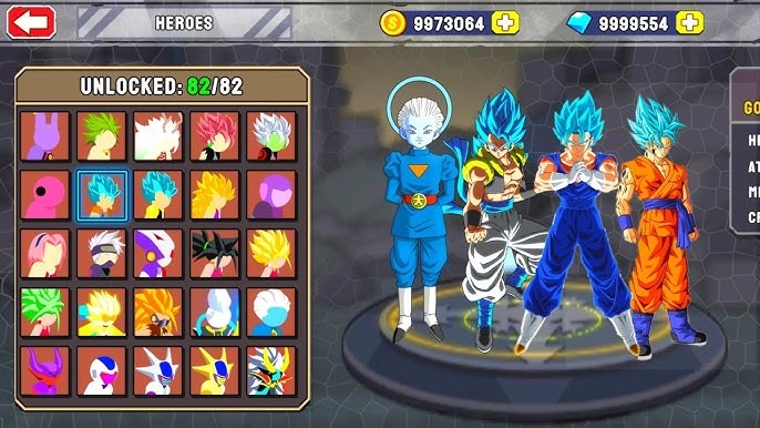 Hack game Stickman Warriors cho người chơi 72 nhân vật mỗi nhân vật đều có những kỹ năng đặc trưng