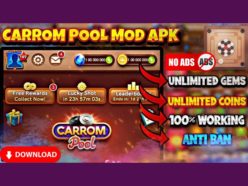 Tính Năng Đặc Sắc Của Phiên Bản Carrom Pool Mod Apk