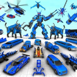 Bull Robot Car Game:Robot Game Mod v5.6 (Dumb Enemy, No ADS)