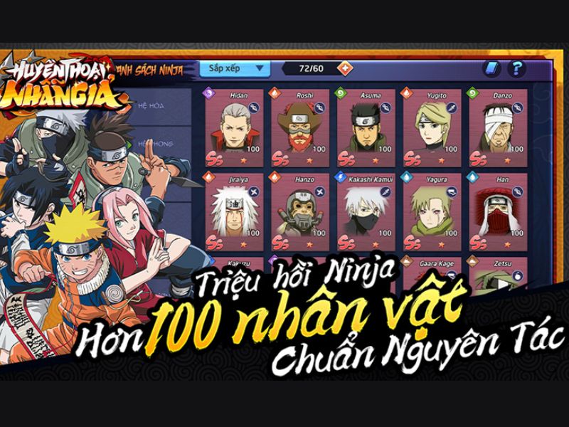 Kỹ năng nh&acirc;n vật trong Huyền Thoại Nhẫn Giả mod apk