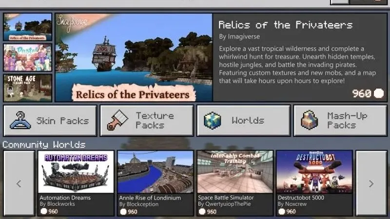 Sửa Lỗi T&igrave;m Kiếm V&agrave; Điều Hướng Trong Marketplace Minecraft 1.21.131