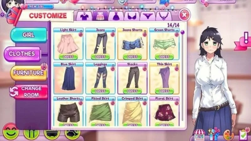 Tận Hưởng Đồ Họa Anime Tươi Sáng Và Cuốn Hút Trong Oh My Waifu MOD APK